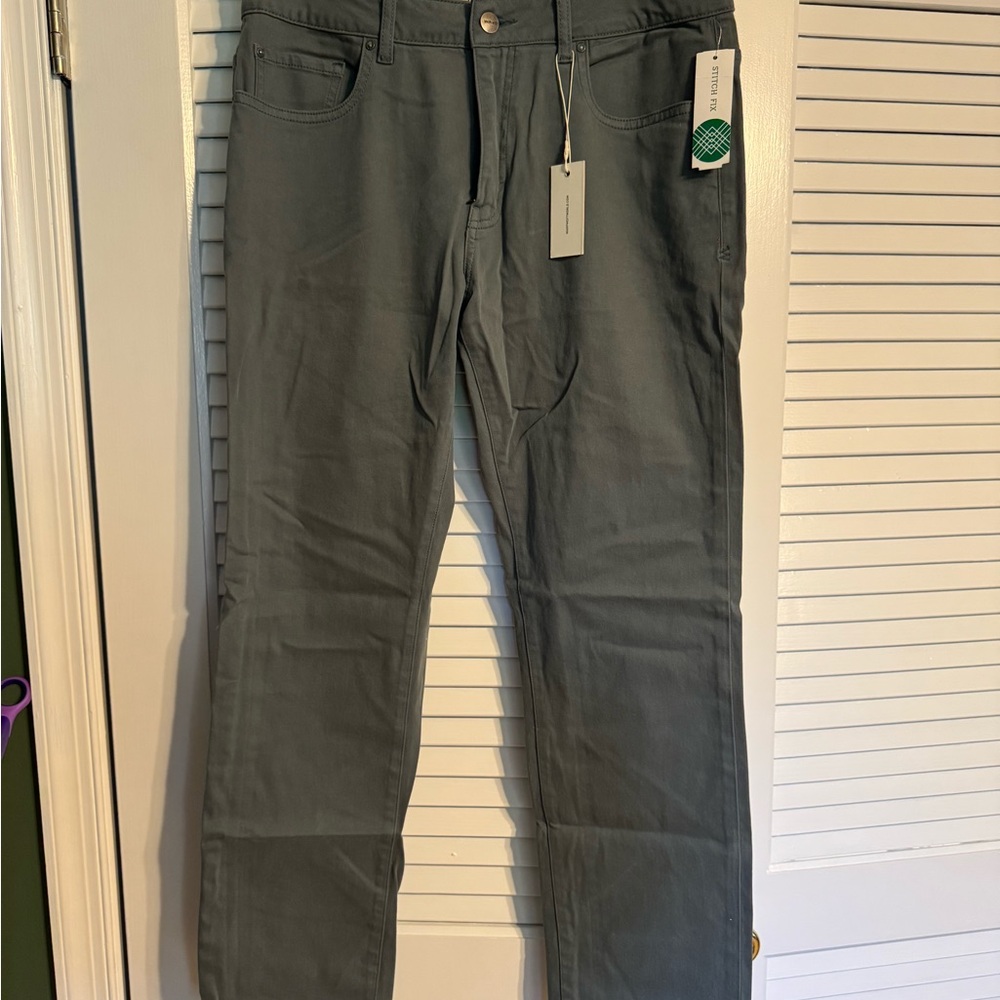 Warp + Weft Blue/green Slim Pants